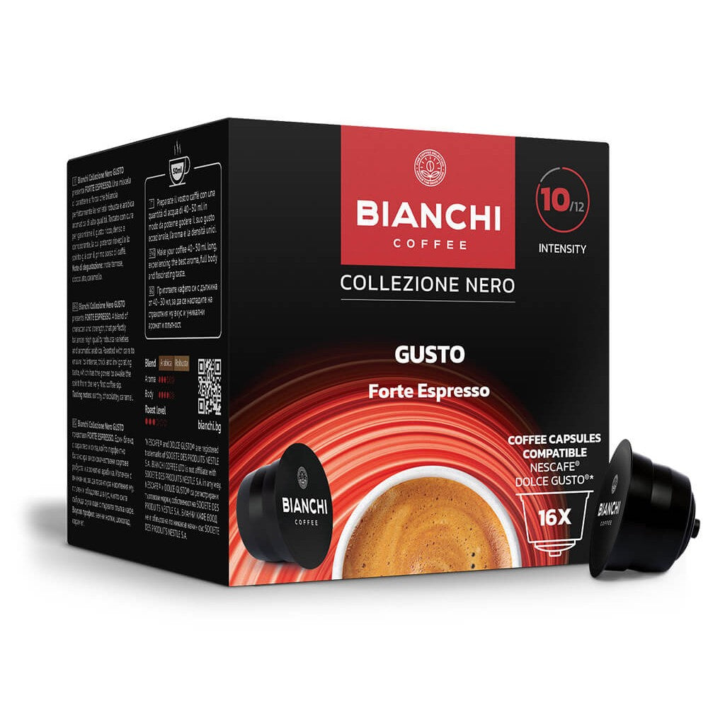 bianchi-nero-gusto-kafe-kapsuli-forte-1000x1000-1.jpg Bianchi Nero Gusto Forte Espresso капсули 16 бр Dolce Gusto® - Image 1